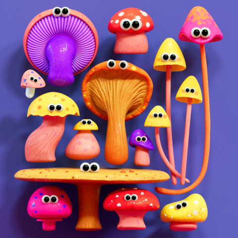 Mushroom Render 2